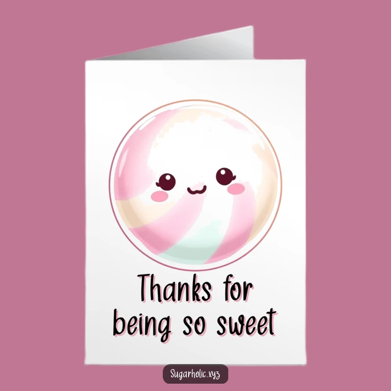 Free Printable Thank You Card: Shimmering Candy Gratitude, Downloadable Bright Thanks