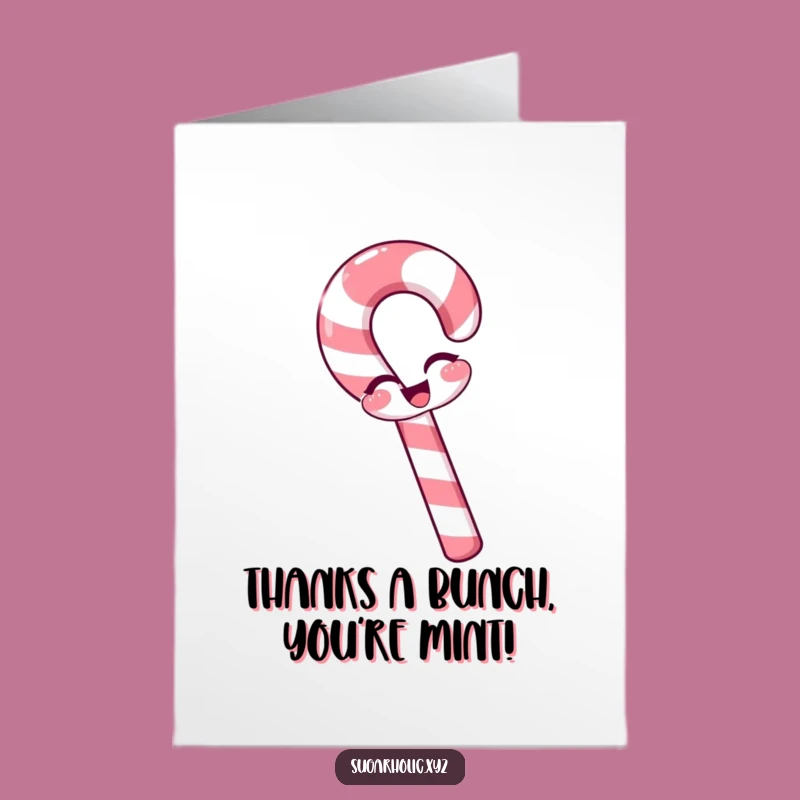 Free Printable Thank You Card: Witty Candy Cane Gratitude Downloadable