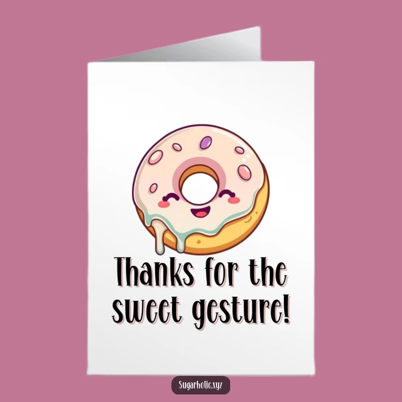 Free Printable Thank You Donut Card: Wiggling Gratitude Downloadable