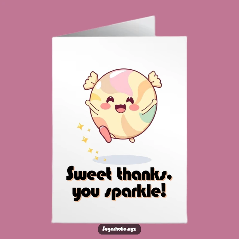 Free Printable Thank You Card: Cartwheel Candy - Funny Downloadable Gift