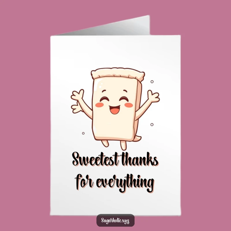 Free Printable Sugar Packet Thank You Card - Funny Jumping Downloadable Gift