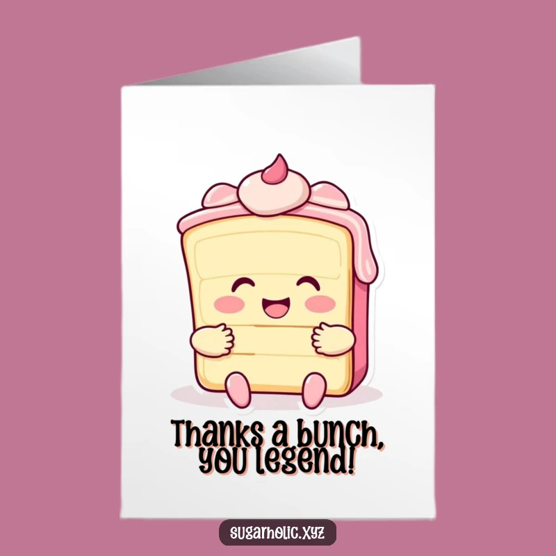 Free Printable Thank You Card: Cake Hug - Adorable DIY Downloadable Gift