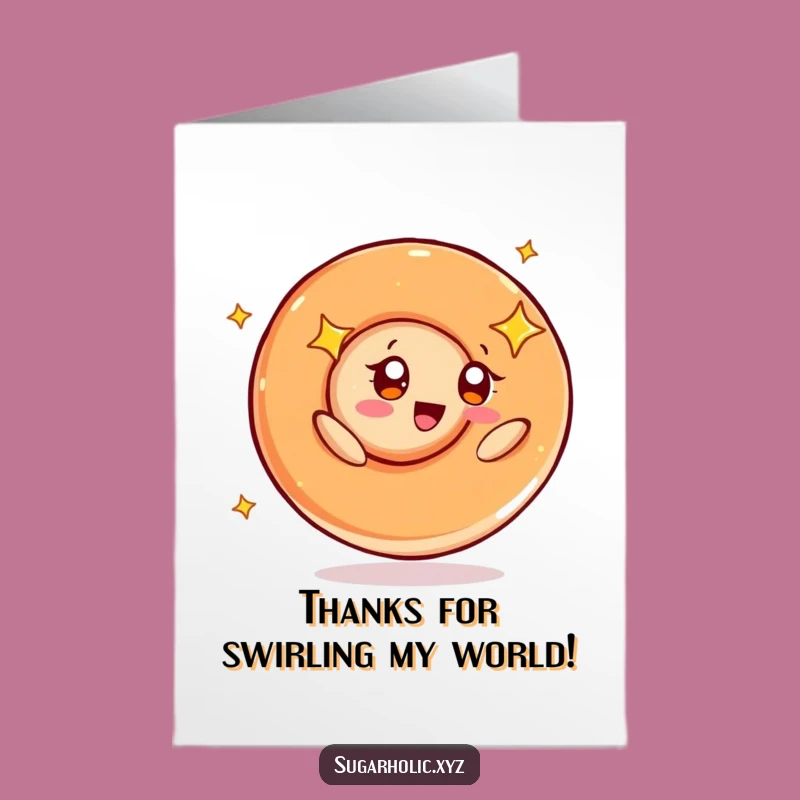Free Printable Thank You Card: Caramel Swirl Gratitude, Downloadable Funny Gift