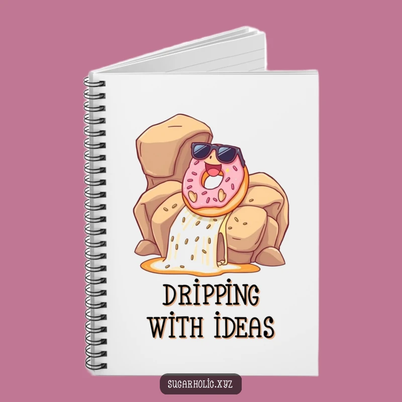 Funny Donut Notebook: Caramel Waterfall Ideas, Hilarious Journal Gift