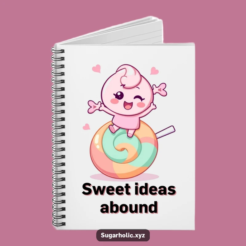 Funny Candy Bounce Notebook: Jot Notes with Sweetness, Cheerful Character, Sweet Funny Gift