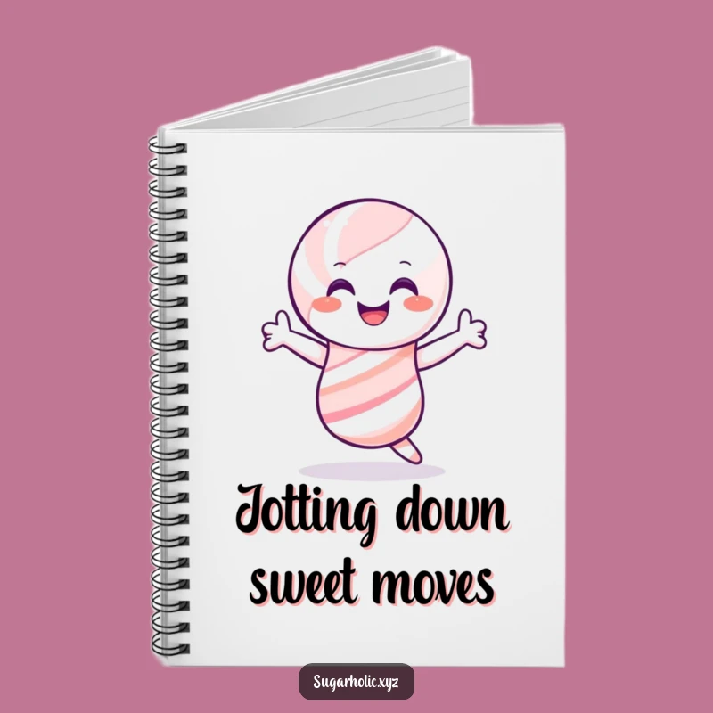 Funny Candy Cane Shimmy Notebook - Jot Down Festive Ideas with Humor!