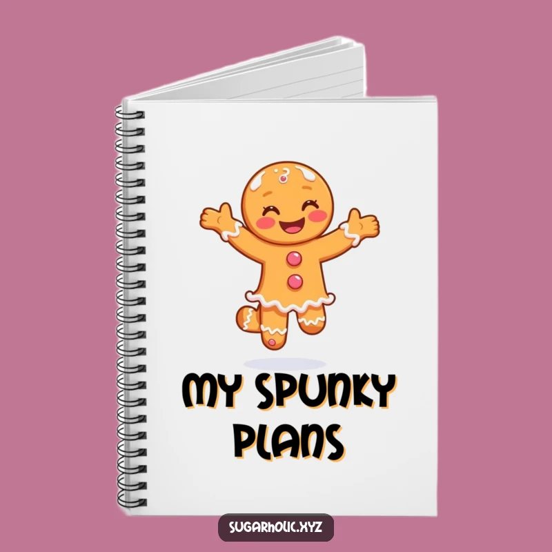 Funny Gingerbread Pirouette Notebook - Jot Down Holiday Ideas!
