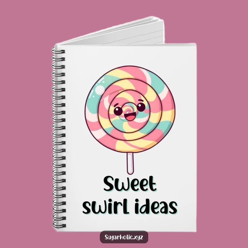 Funny Happy Spinning Lollipop Notebook - Jot Down Sweet Ideas