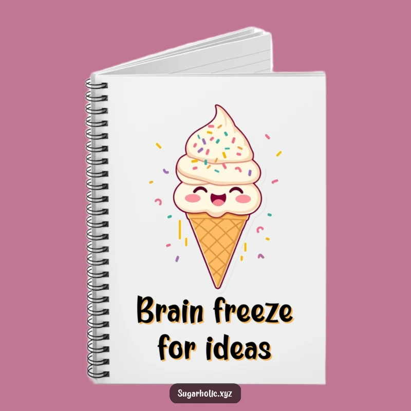 Funny Ice Cream Cone Notebook - Jot Down Sweet Ideas with Sprinkle-Filled Humor!