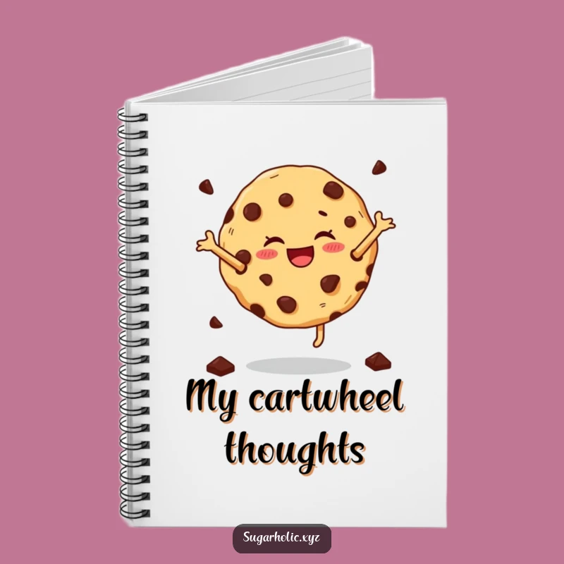 Funny Cartwheeling Cookie Notebook - Jot Down Sweet Ideas, Perfect Funny Gift