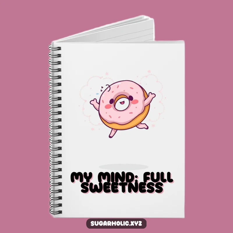 Funny Giggling Donut Powder Jump Notebook - Jot Down Ideas with Sweet Giggles