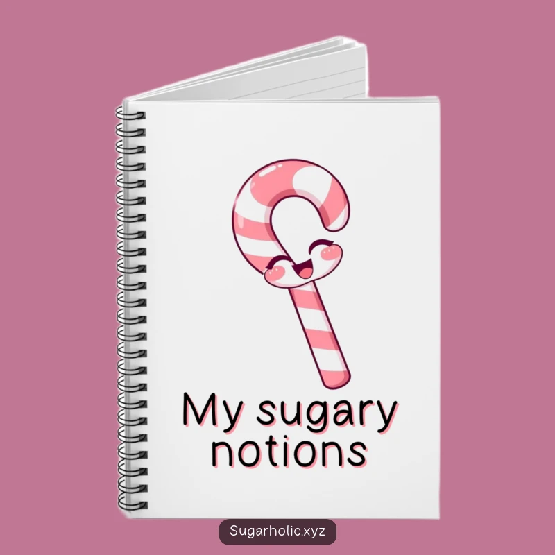 Funny Winking Candy Cane Notebook - Journal Playful Thoughts!