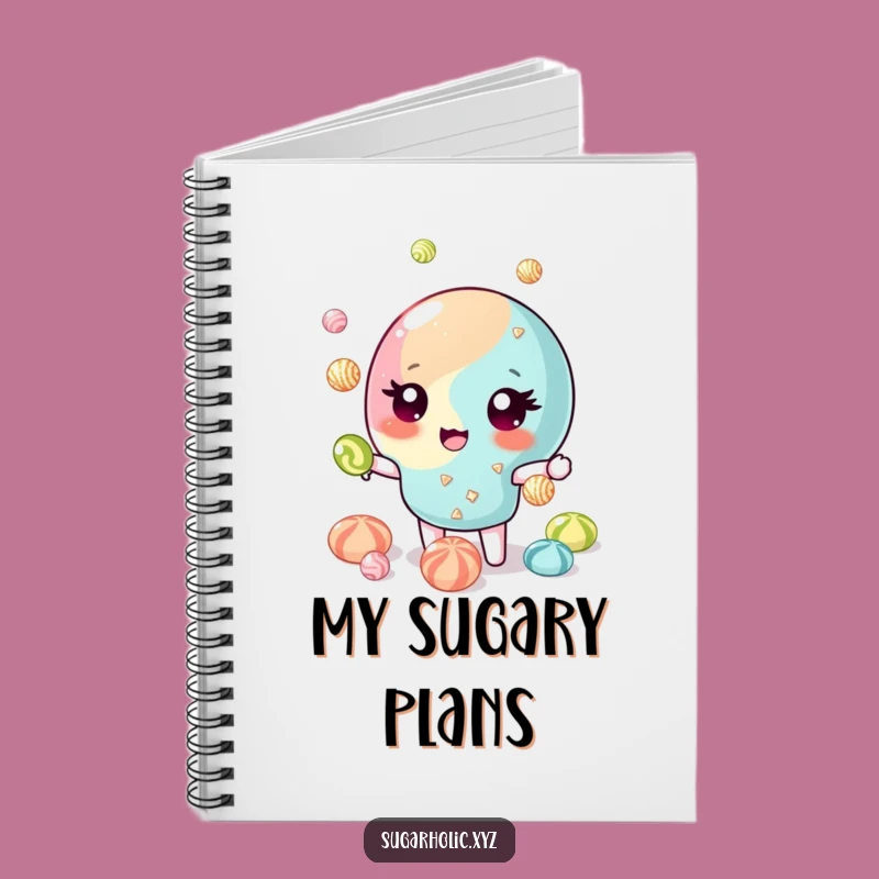 Funny Candy Juggler Notebook - Jot Down Sweet Ideas - Funny Gift!