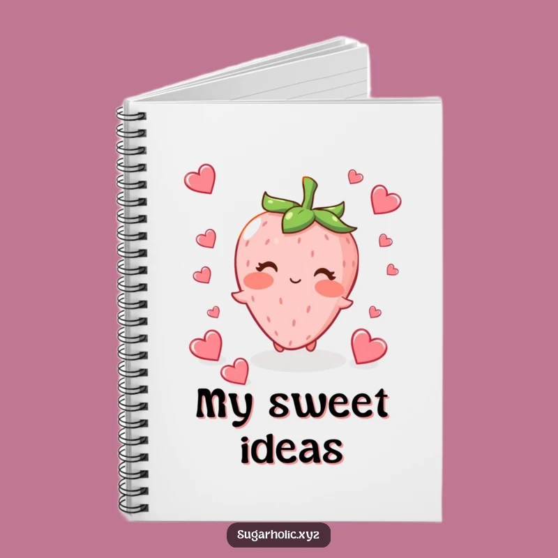 Funny Strawberry Love Notebook - Cute Blushing Journal for Sweet Ideas Gift