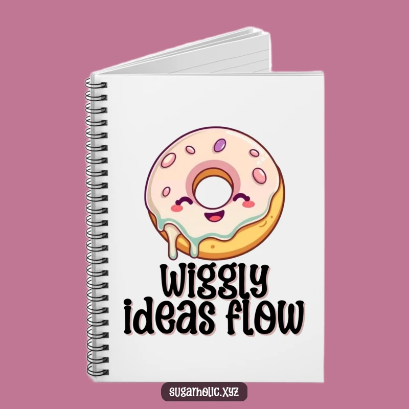 Funny Donut Notebook: Wiggling Glazed Journal, Hilarious Treat Gift for Notes