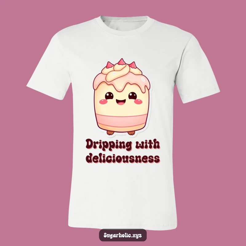 Funny Delighted Cake Tee: Wear Your Sweetest Smile for All to See