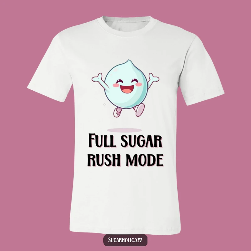 Funny Candy Character T-Shirt: Excited Sugary Leap Funny Gift for Him Her