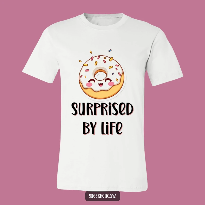 Funny Donut Sprinkle Wink T-Shirt - Cheeky & Hilarious Dessert Apparel