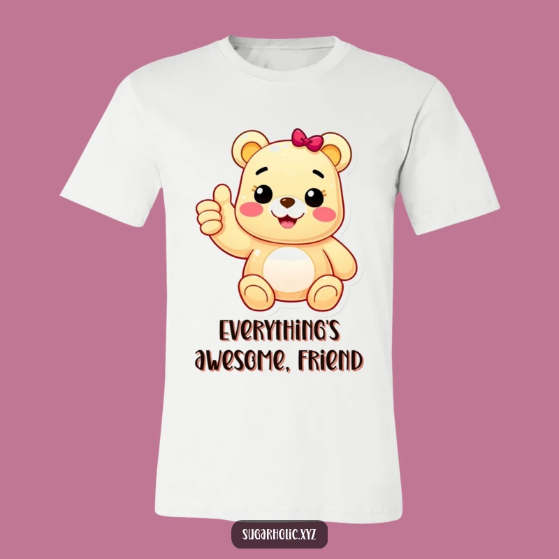 Funny Gummy Bear Thumbs Up T-Shirt: Cheerful Character, Positive Energy Gift