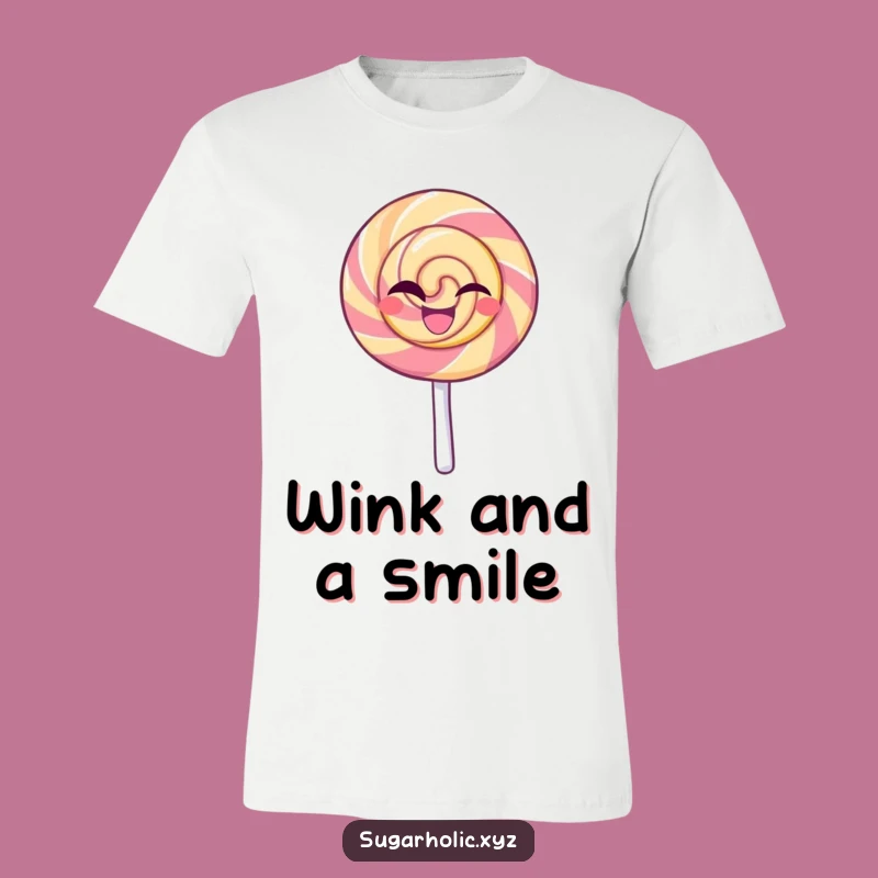 Funny Lollipop Wink T-Shirt: Beaming Character, Confident Style, Gift