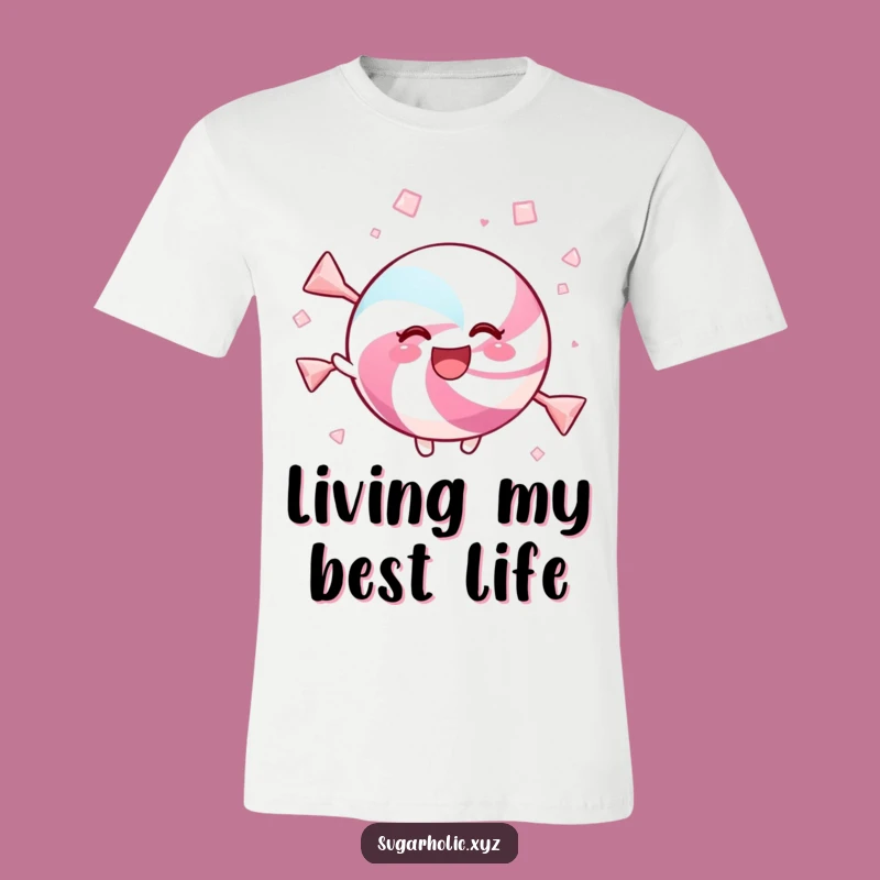 Funny Twirling Candy T-Shirt: Joyful Sweetness Design