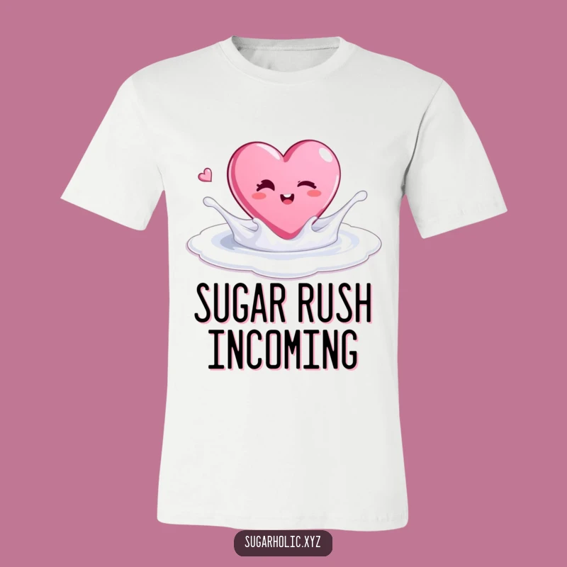 Funny Winking Candy Heart T-Shirt: Playful Sweetness Design