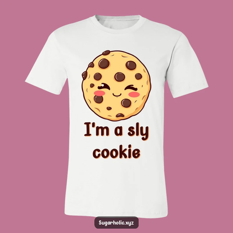 Funny Winking Cookie Tee: Mischievous Charm, Chocolate Chip Fun, Awesome Funny Gift Apparel