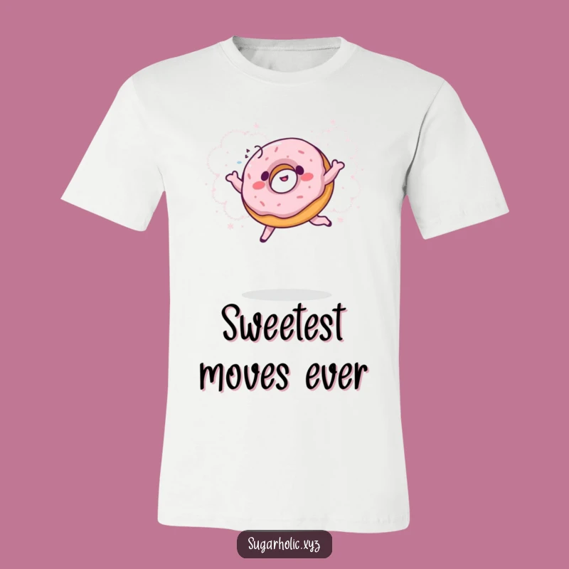 Funny Giggling Donut Powder Jump T-Shirt - The Ultimate Hilarious Treat Tee