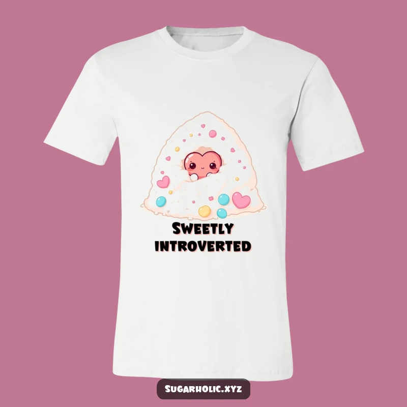 Funny Shy Candy Heart T-Shirt - Adorable & Hilarious Introvert Apparel