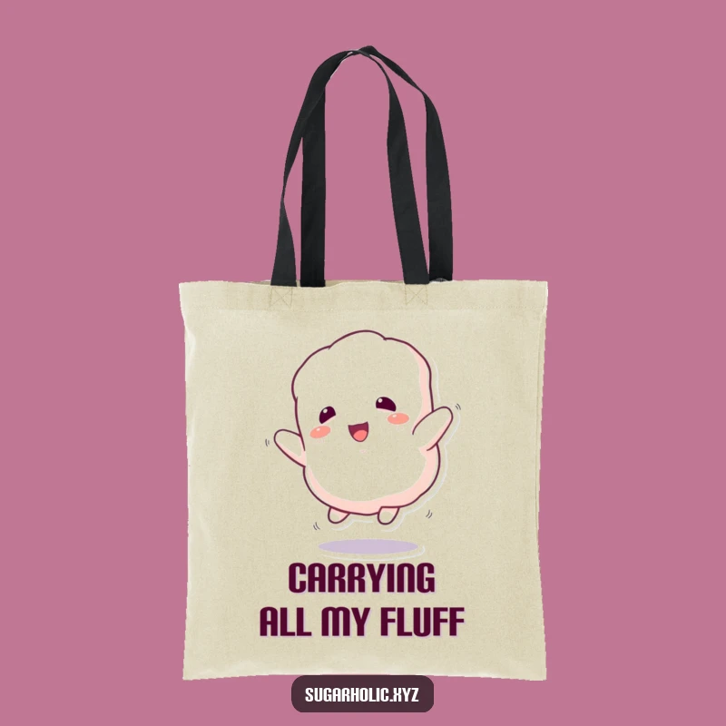 Funny Fluffy Marshmallow Tote: Carry Your Essentials with Sweet Style