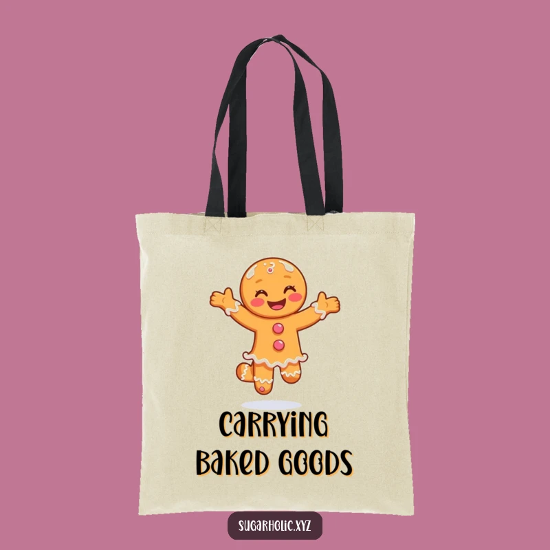 Funny Gingerbread Pirouette Tote Bag - Carry Your Holiday Joy!