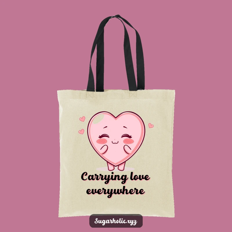 Funny Candy Heart Tote: Carry Your Love with Sweet Style