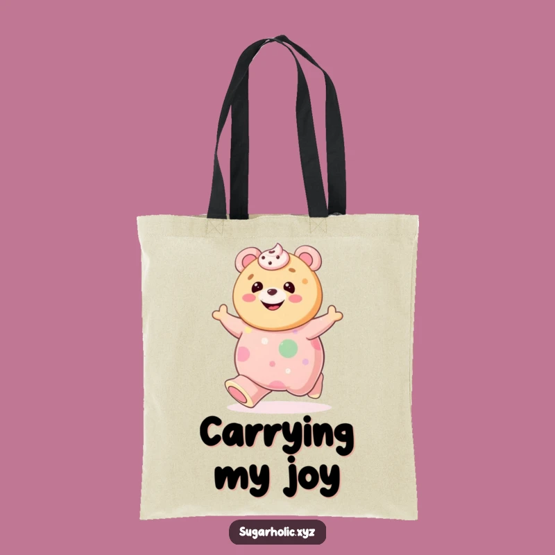 Funny Cookie Tote Bag: Gummy Bear Bounce, Stylish & Hilarious Carryall