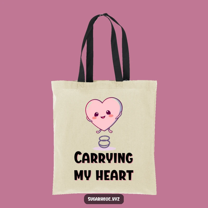 Funny Bouncing Candy Heart Tote Bag: Carry Your Playful Vibes!