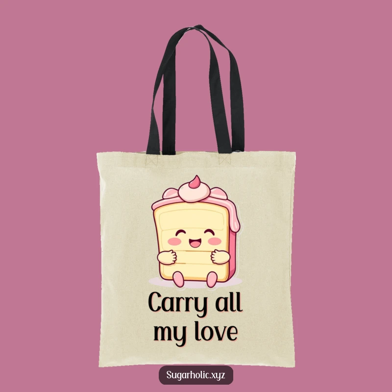 Funny Cake Hug Tote Bag - Stylish Carry-All for Sweet Essentials