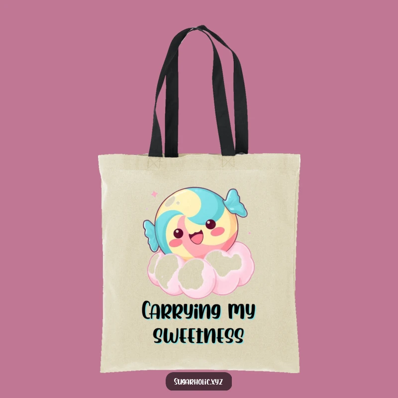 Funny Candy Cloud Tote Bag - Carry Your Sweetness and Smiles Everywhere!