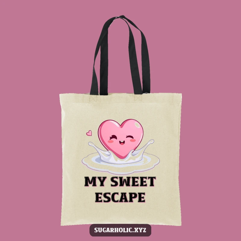 Funny Candy Heart Tote Bag: Carry Sweetness Everywhere
