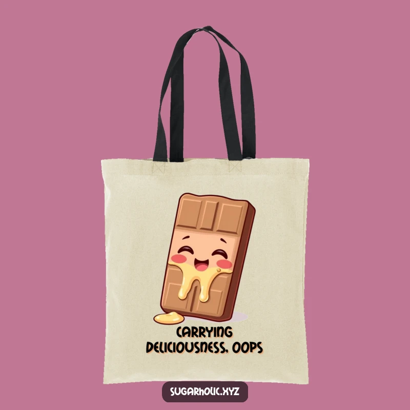 Funny Giggling Chocolate Bar Tote Bag - Carry Your Laughs in Sweet Style!