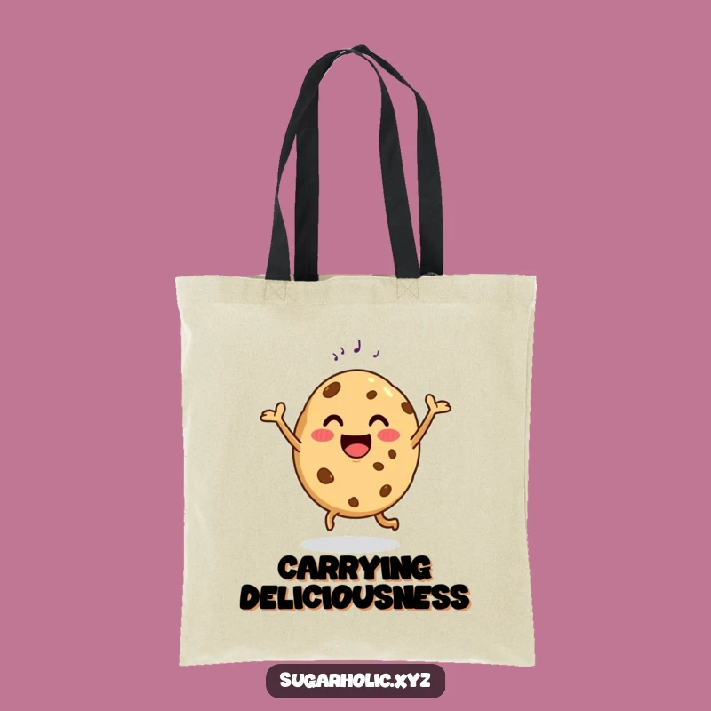 Funny Happy Cookie Tote Bag - Carry Your Sweet Vibes Everywhere!