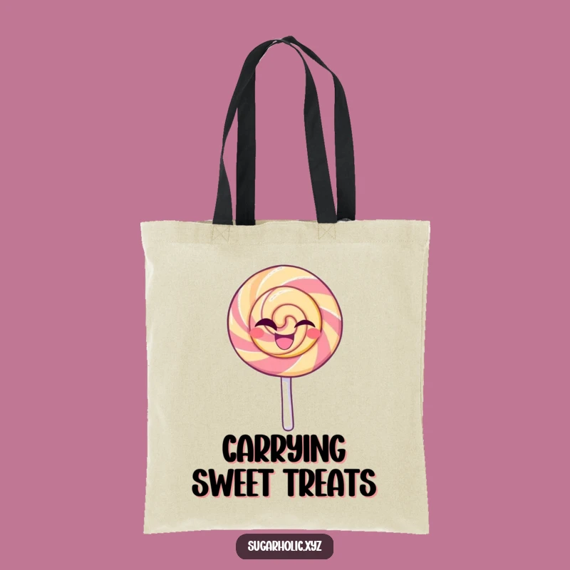 Funny Lollipop Wink Tote Bag: Beaming Character, Stylish Accessory Gift
