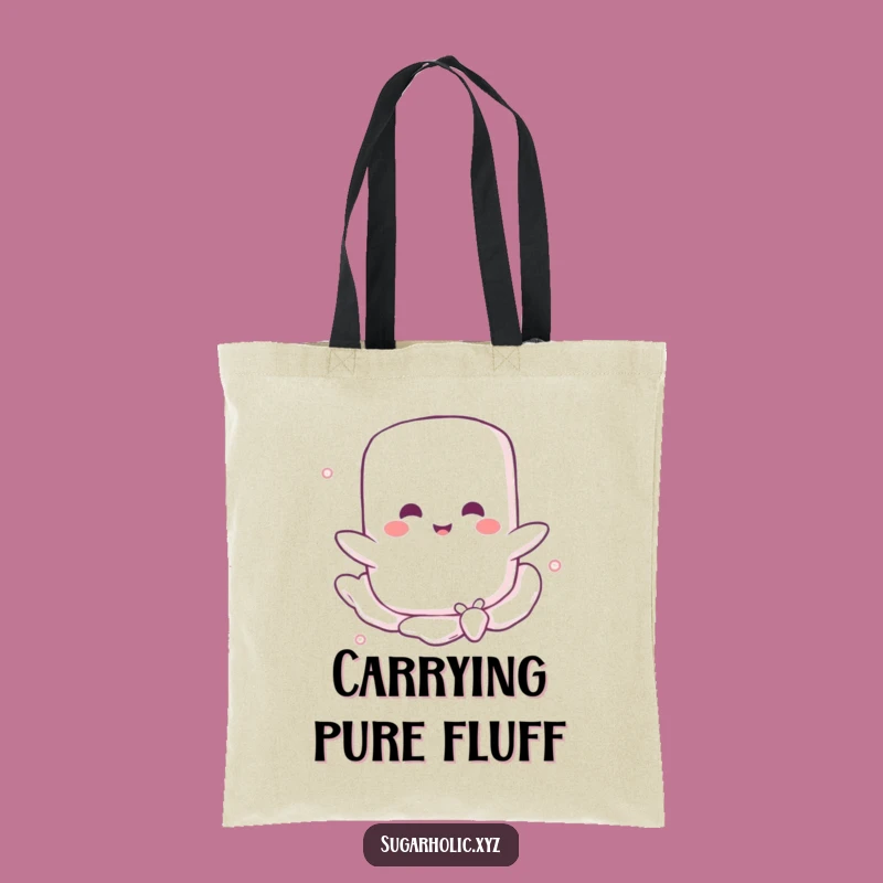 Funny Marshmallow Float Tote Bag: Sweet Character Breeze Design, Perfect Funny Gift for Shoppers