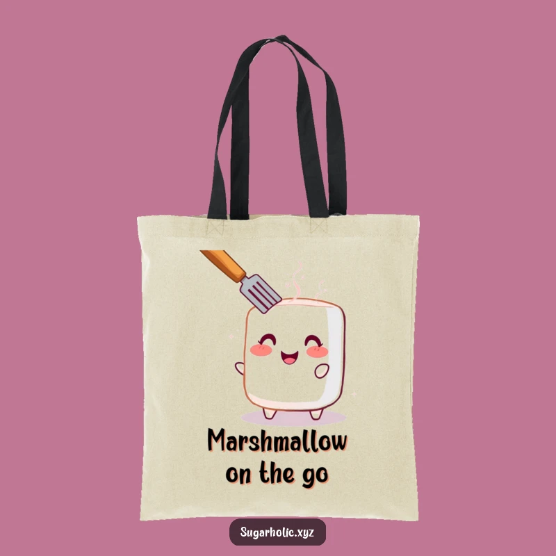 Funny Toasted Marshmallow Tote Bag: Cheerful Blush for a Stylish Funny Gift