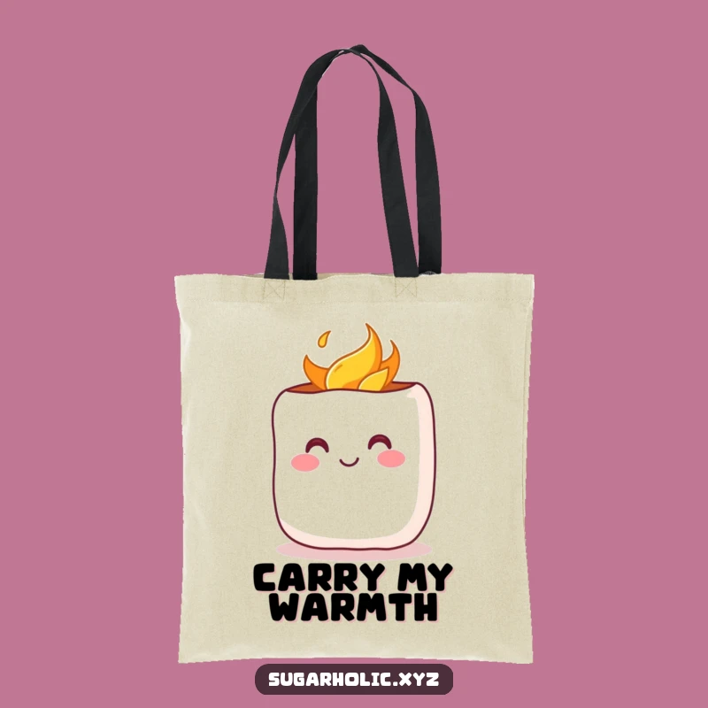 Funny Toasted Marshmallow Tote: Carry Your Warmth!