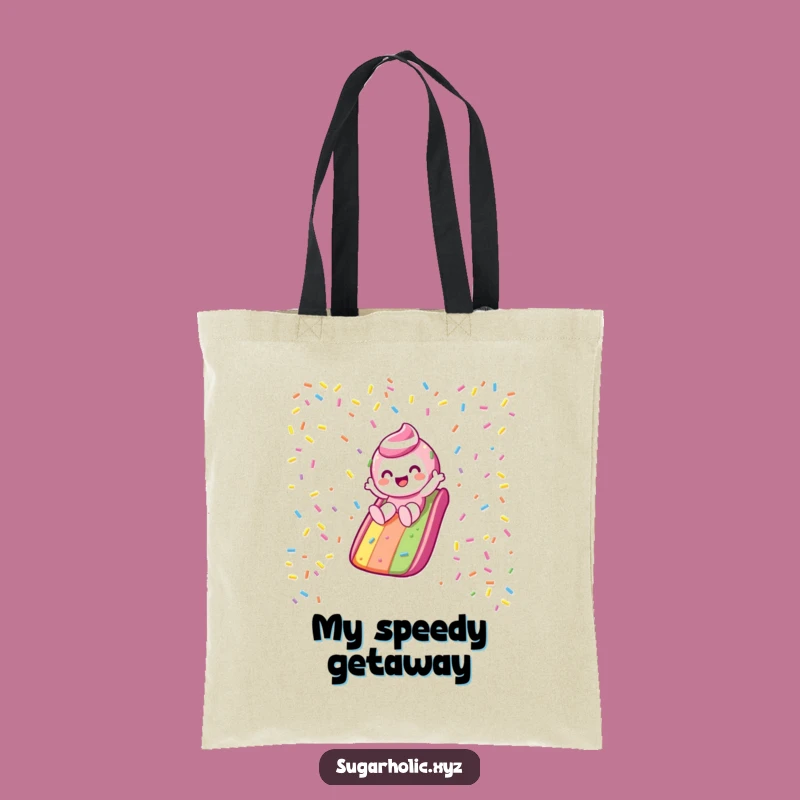 Funny Candy Slide Tote Bag: Carry Adventure, Gleeful Character, Perfect Funny Gift